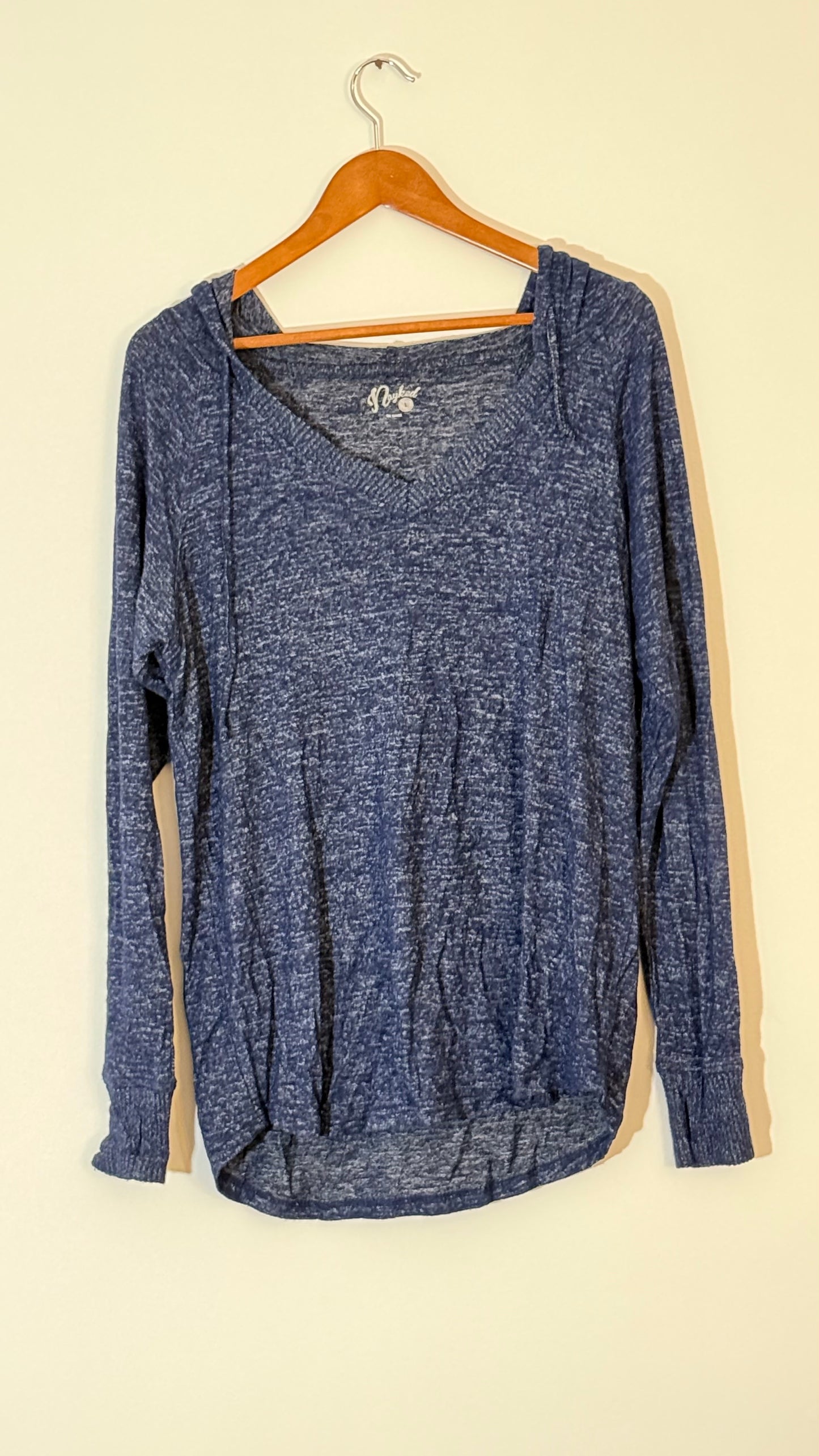 l/s bleached vneck sweater hoodie