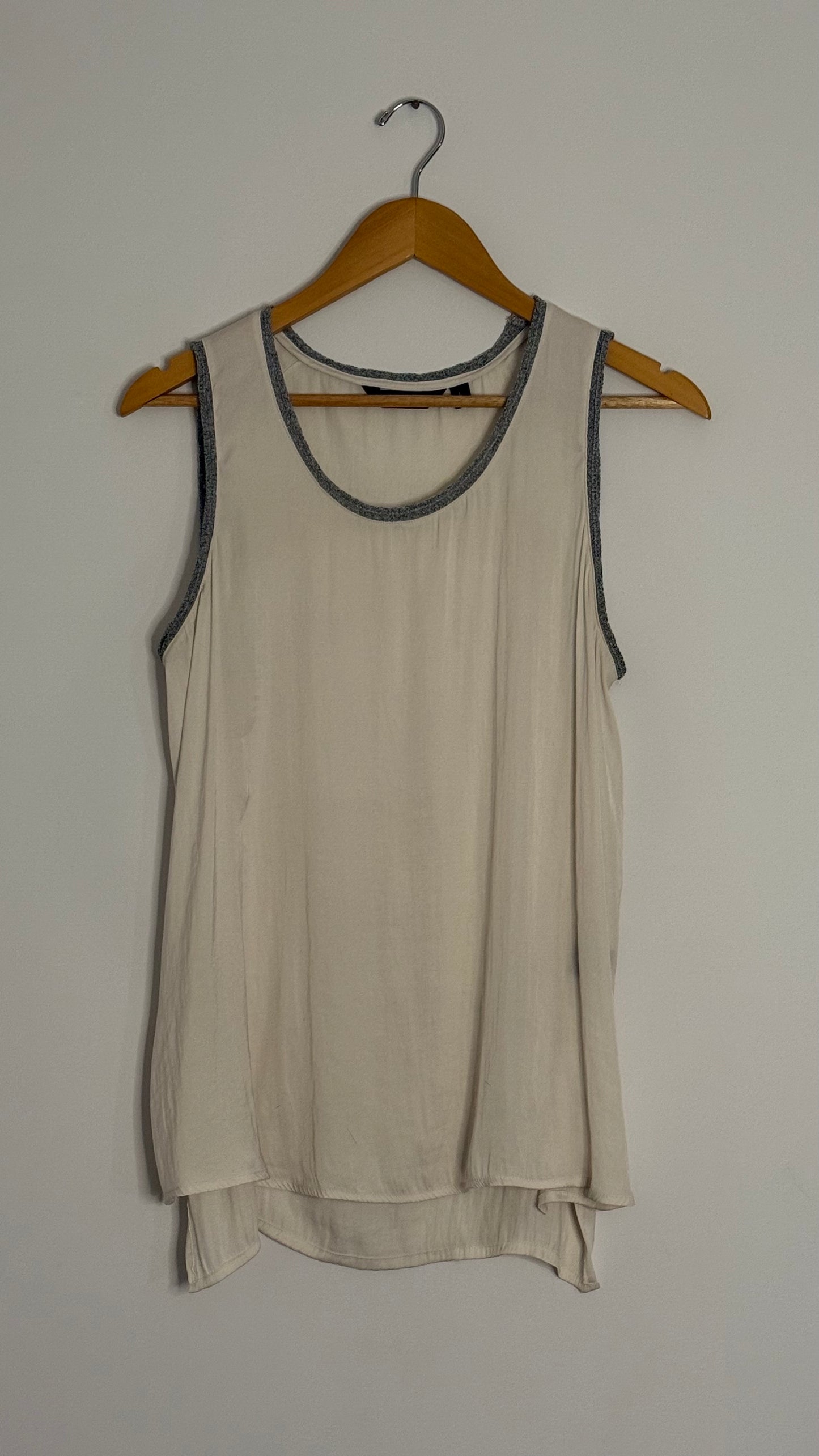 simply vera silk tank top white