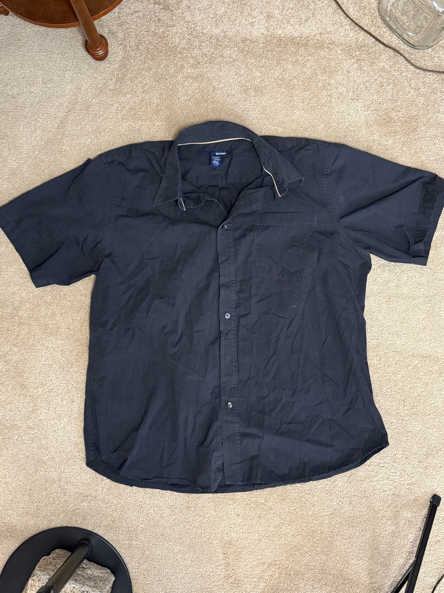 s/s bleached button up