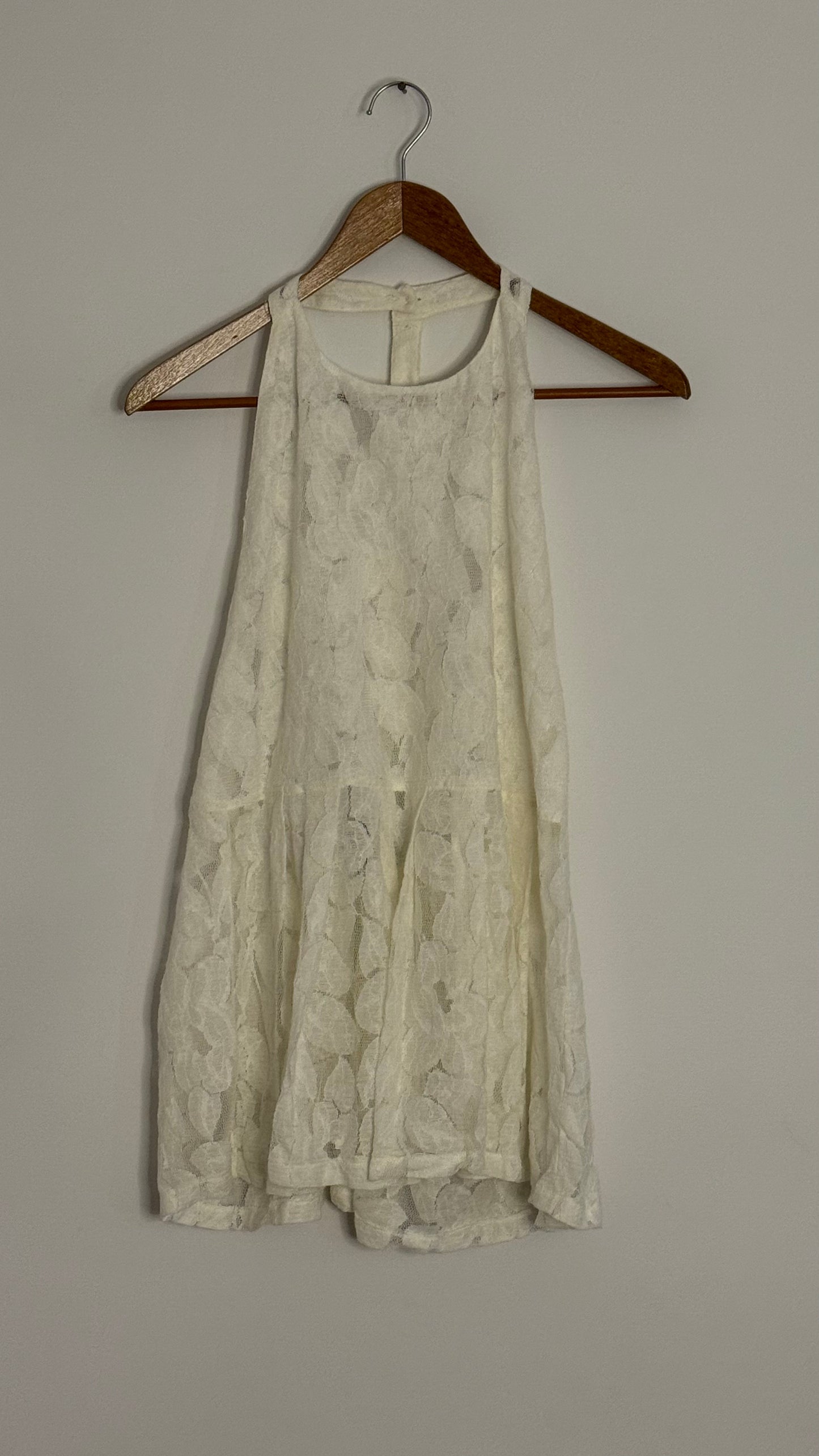 lace high neck tank top