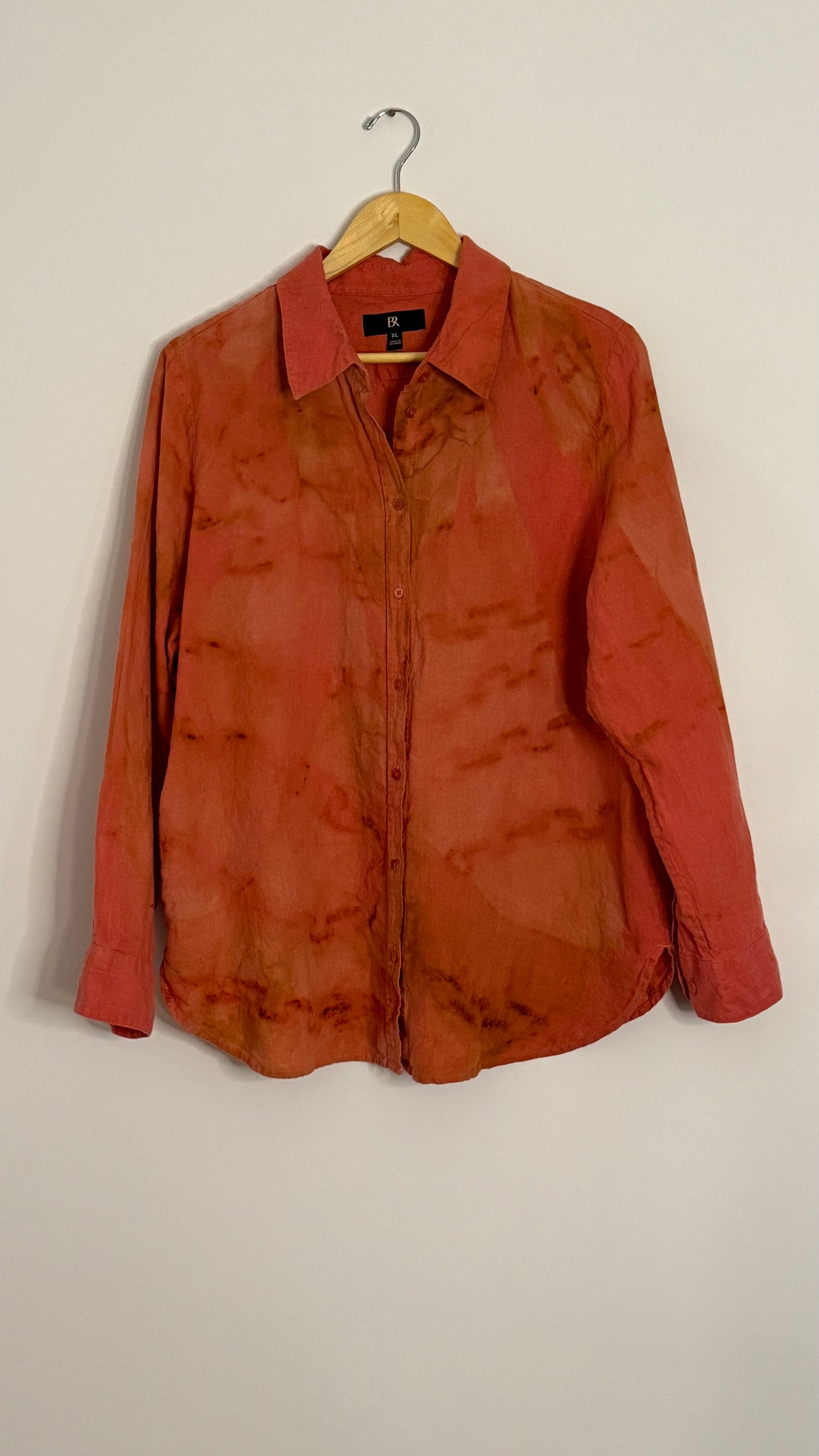BR l/s linen button up orange