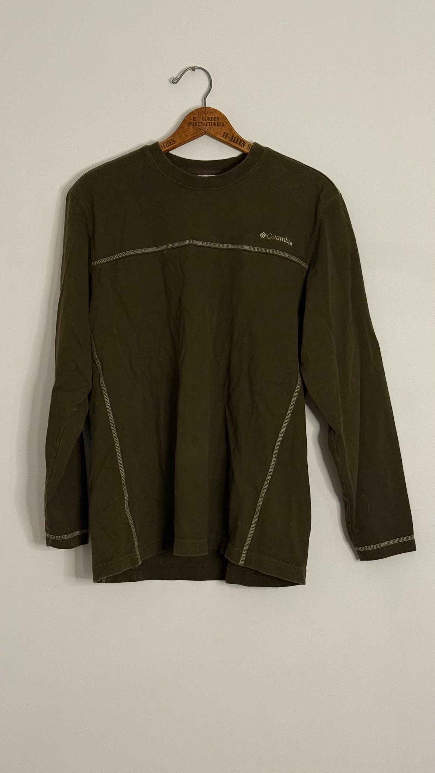 Columbia l/s green crew neck