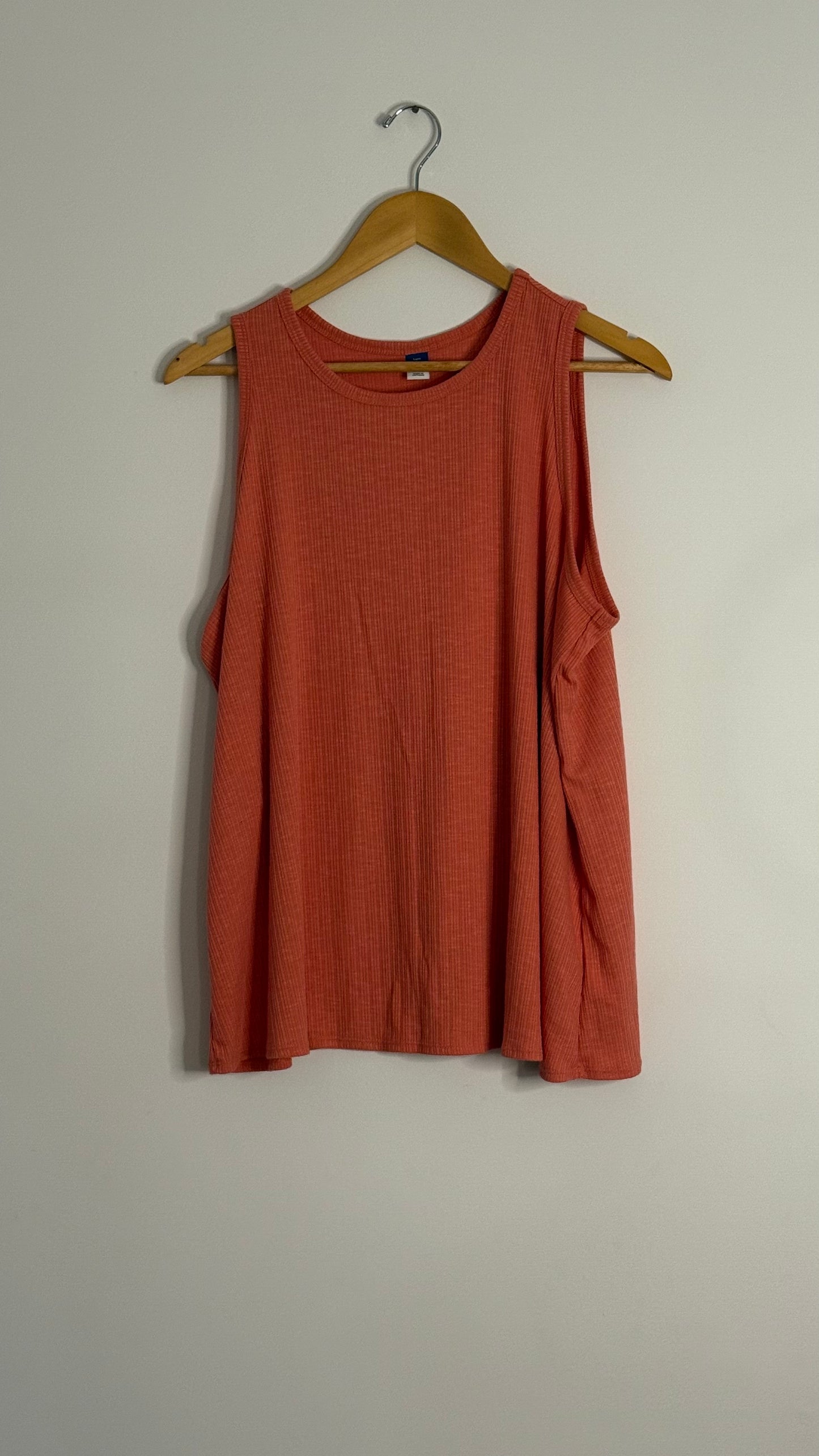 orange muscle tank top