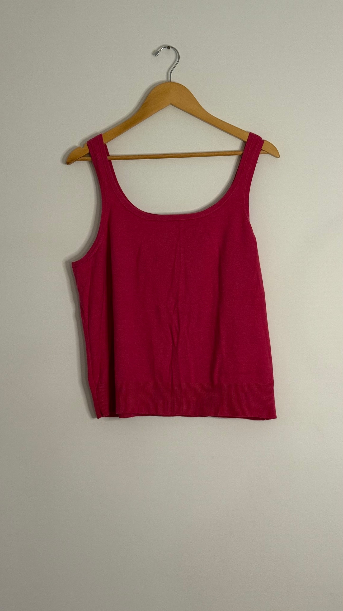 pink sweater tank top