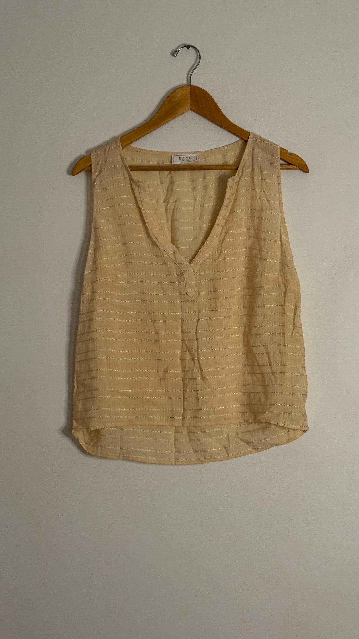 tan vneck tank top