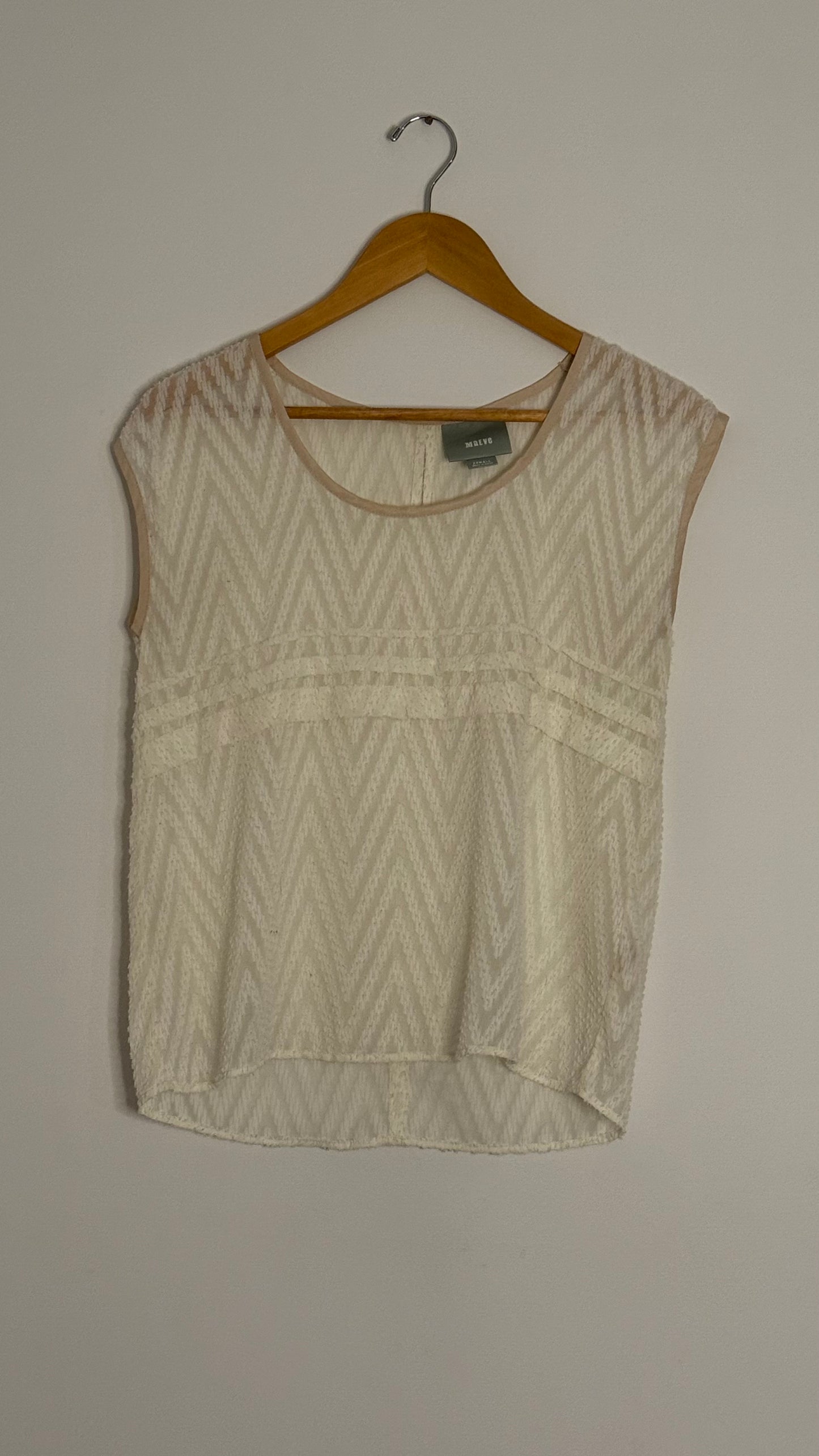maeve chiffon tank top white