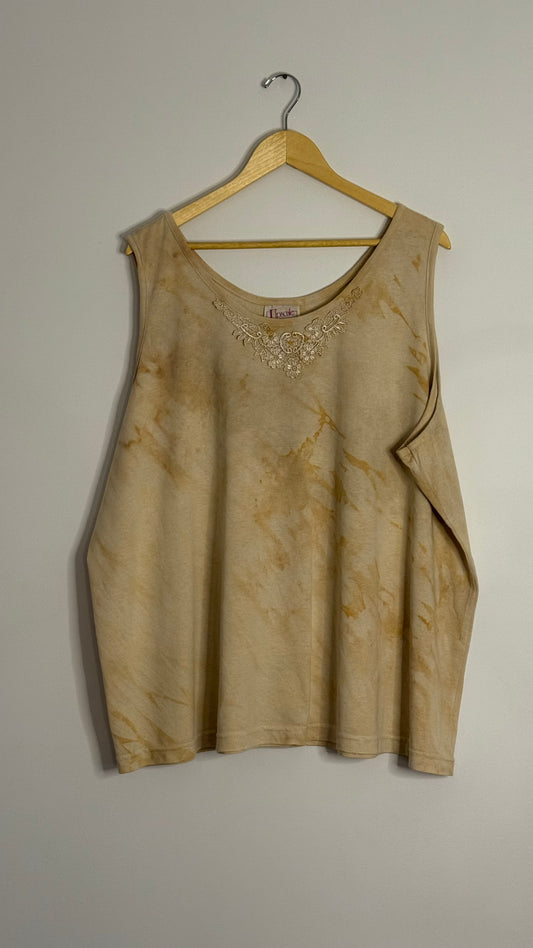 tank top cream embroidery