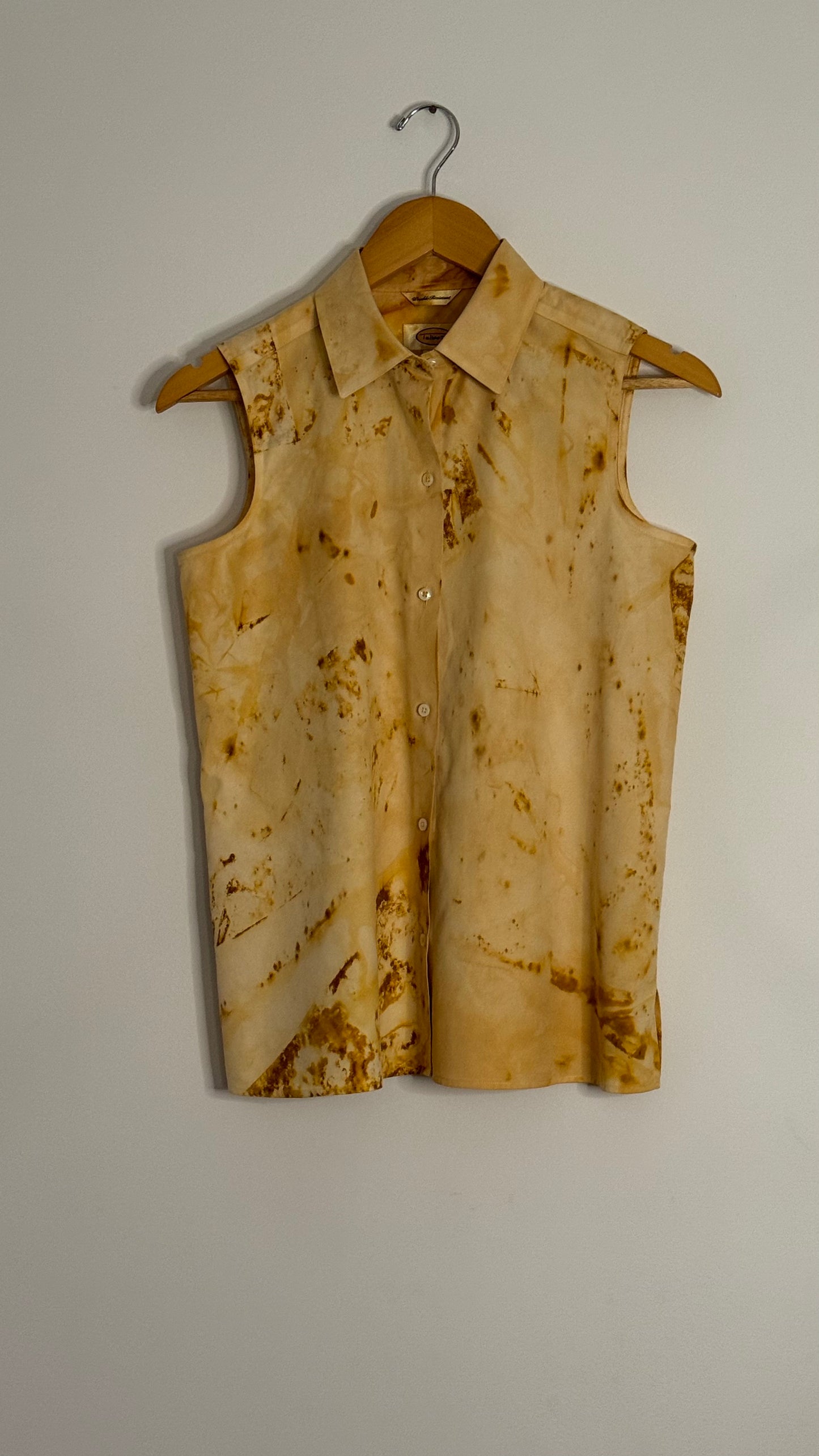 talbots collared button up tank top