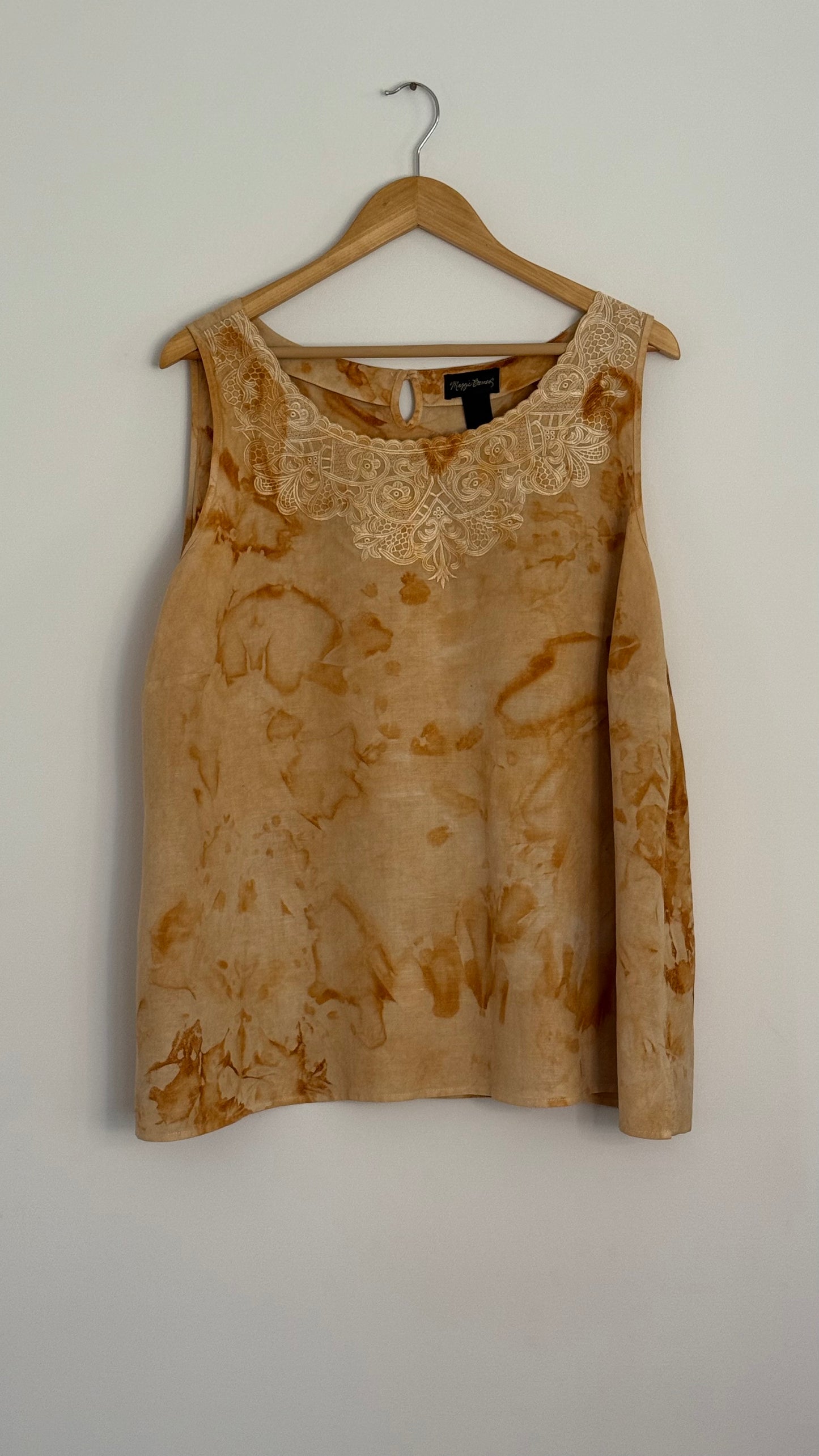 maggie barnes linen tank top white