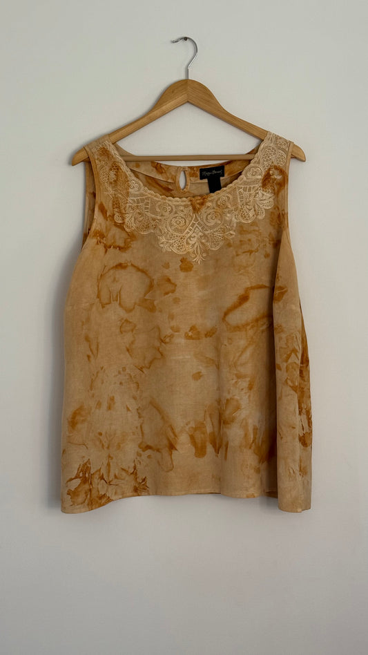 maggie barnes linen tank top white