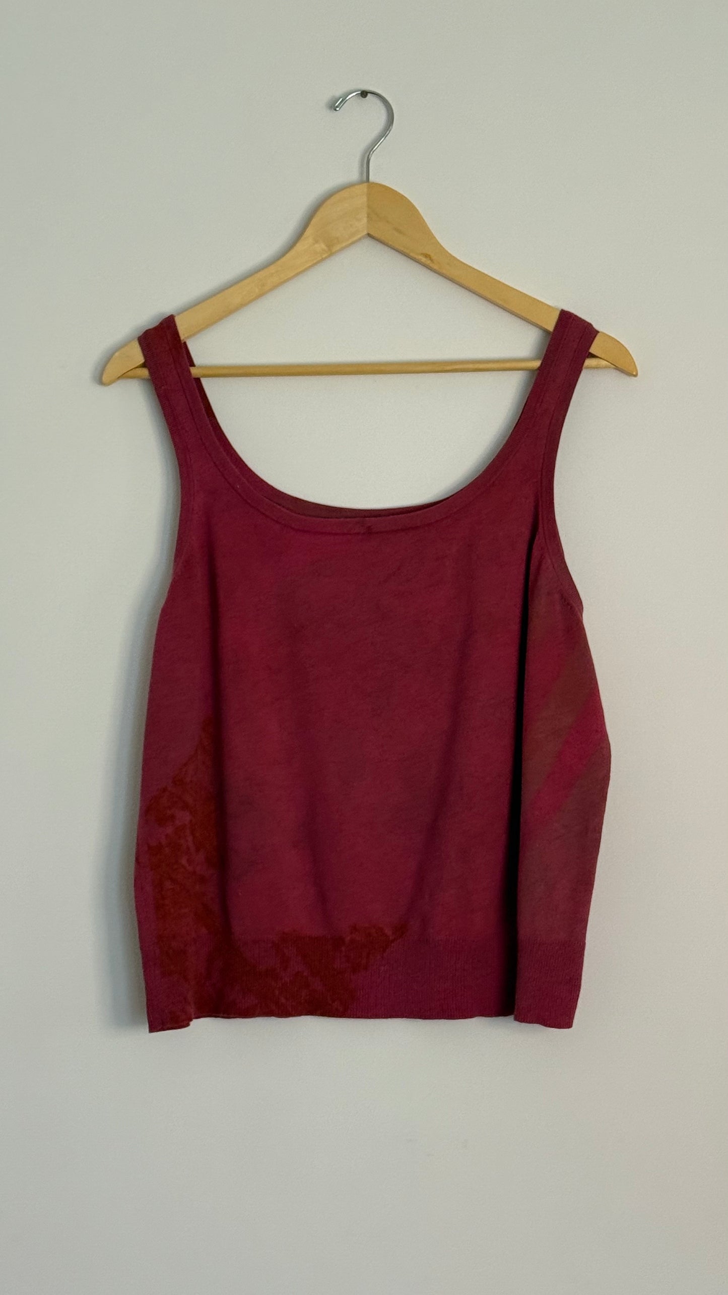 pink sweater tank top