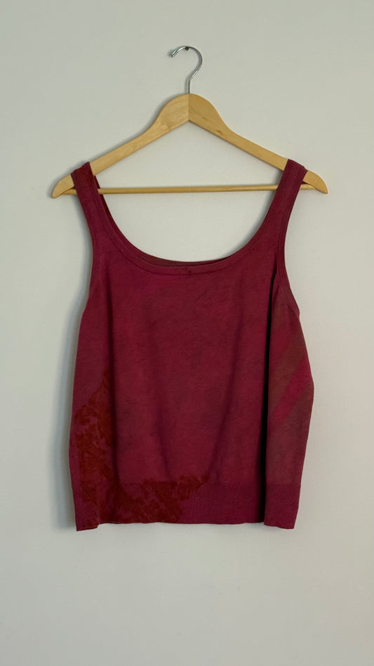 pink sweater tank top
