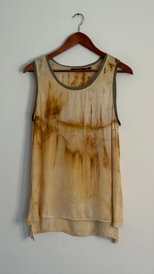 simply vera silk tank top white