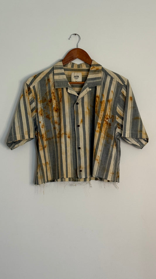 katin s/s striped  button up