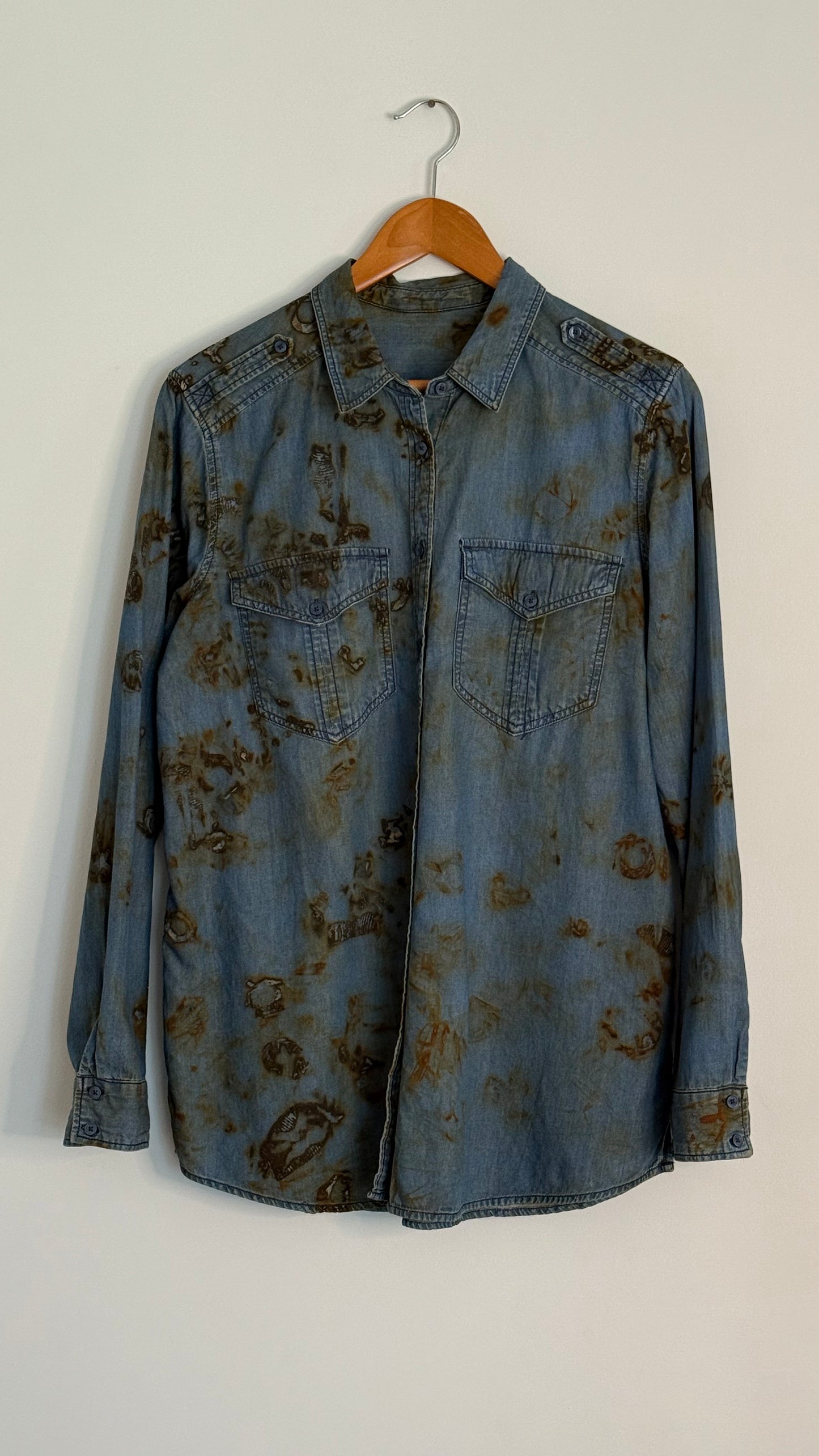 l/s denim button up