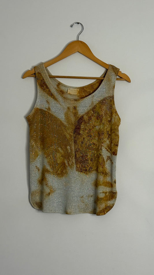 silver shimmer tank top