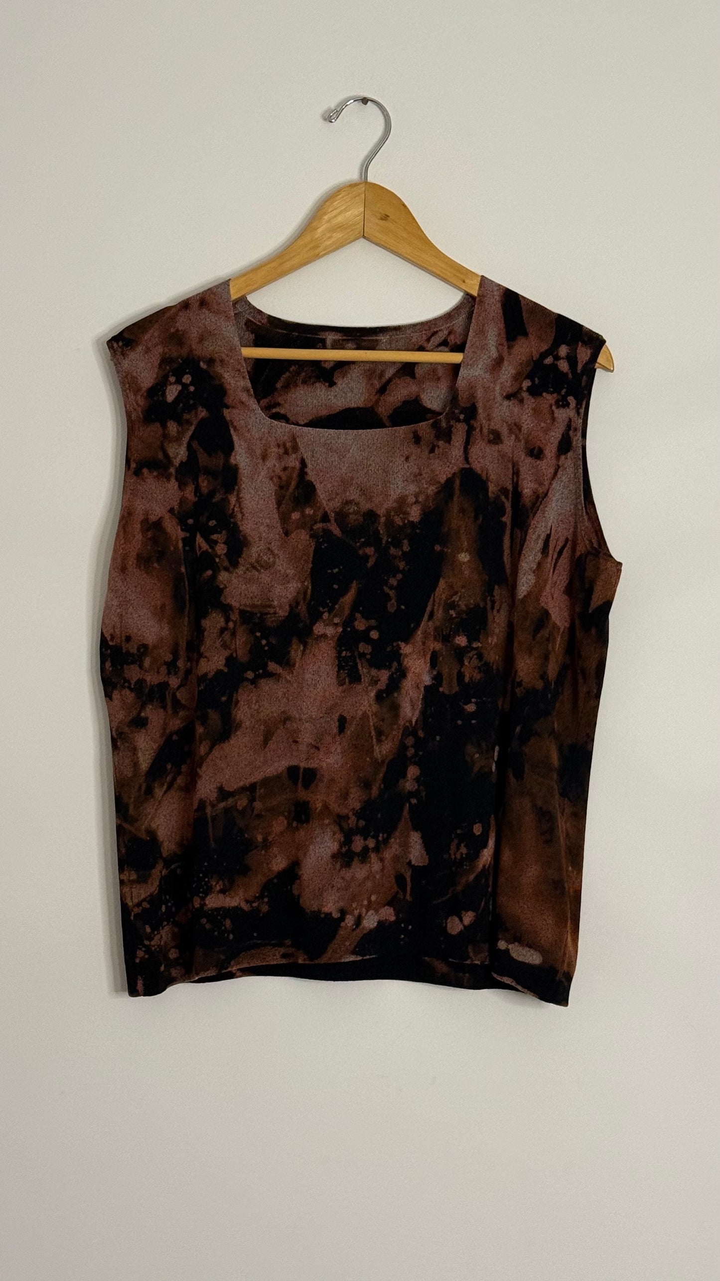 bleached knit tank top