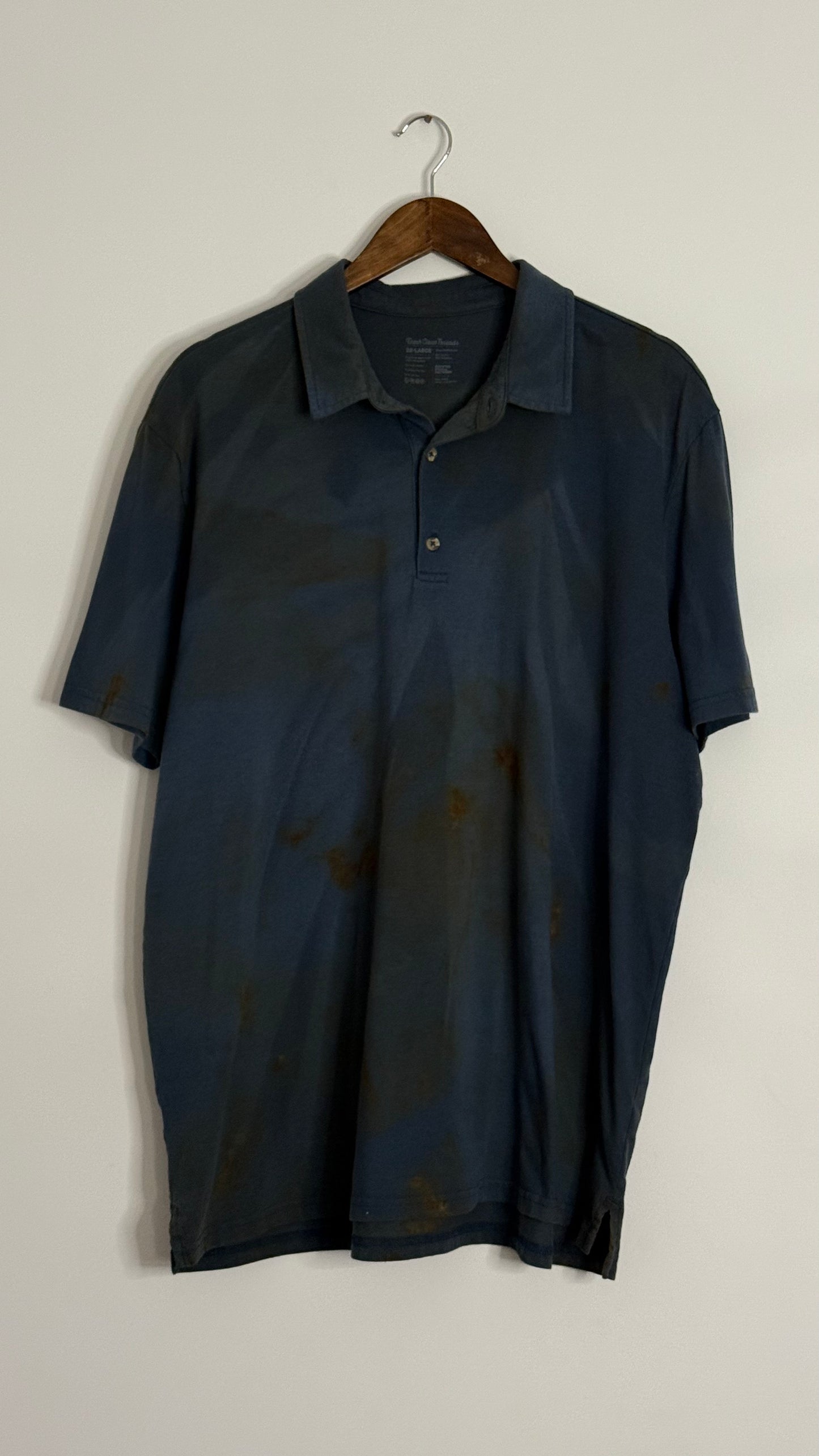 s/s blue polo