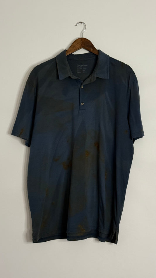 s/s blue polo