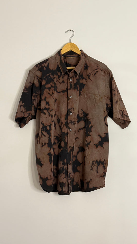 s/s bleached button up
