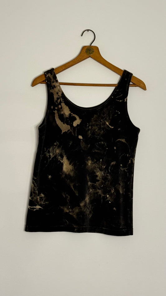 tank top black terry cloth, bleached - cost?