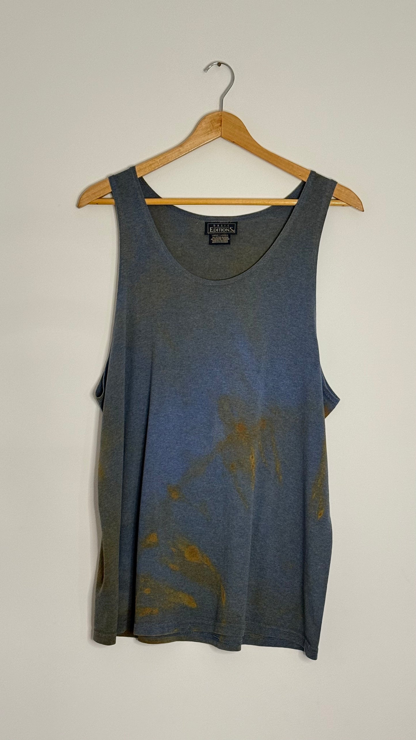 basic editions blue tank top