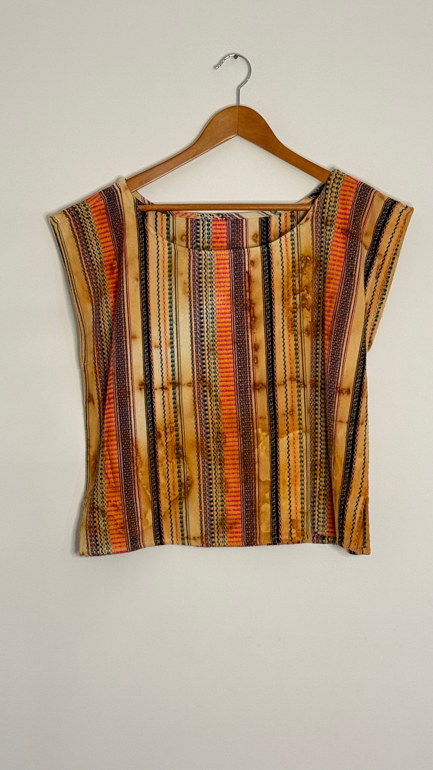 boxy tank top w/ stripes