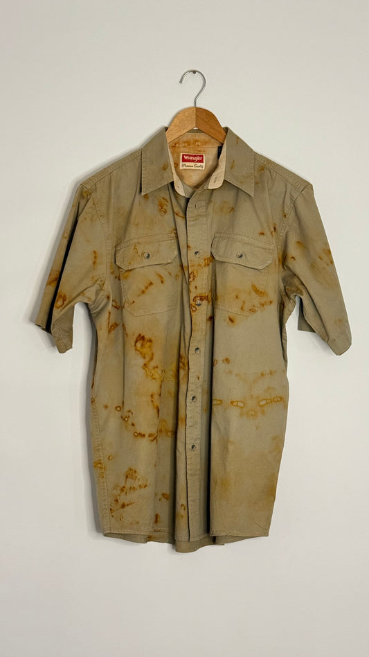 wrangler s/s tan button up