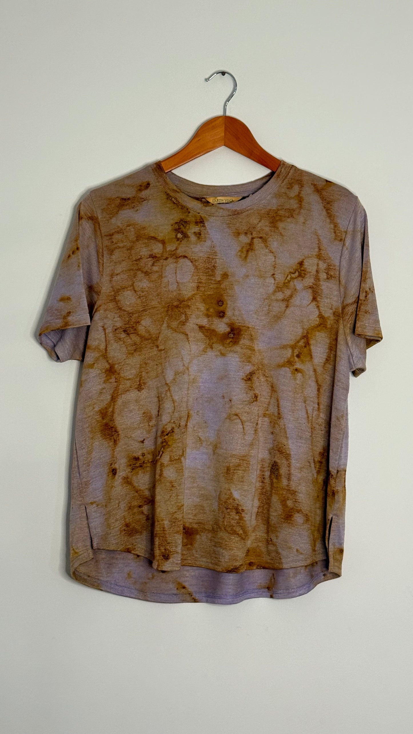 earth yoga s/s purple linen tshirt