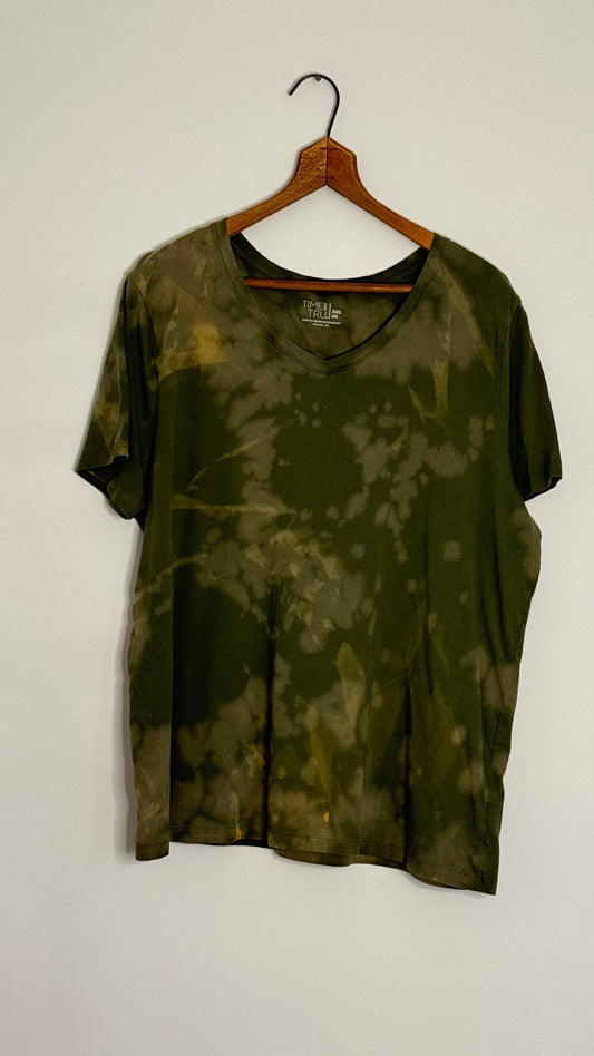 time and tru s/s dark green tshirt, sunbleached