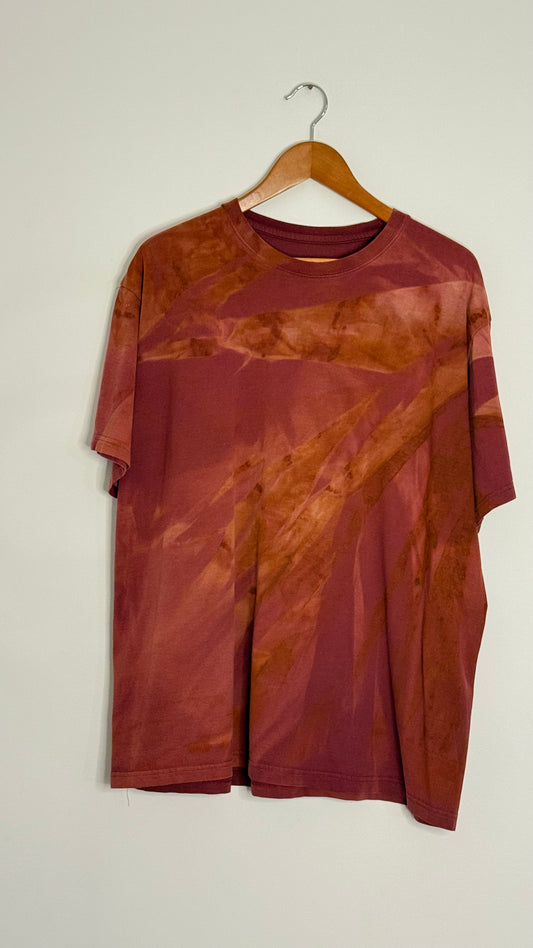 s/s wine red tshirt, sunbleached
