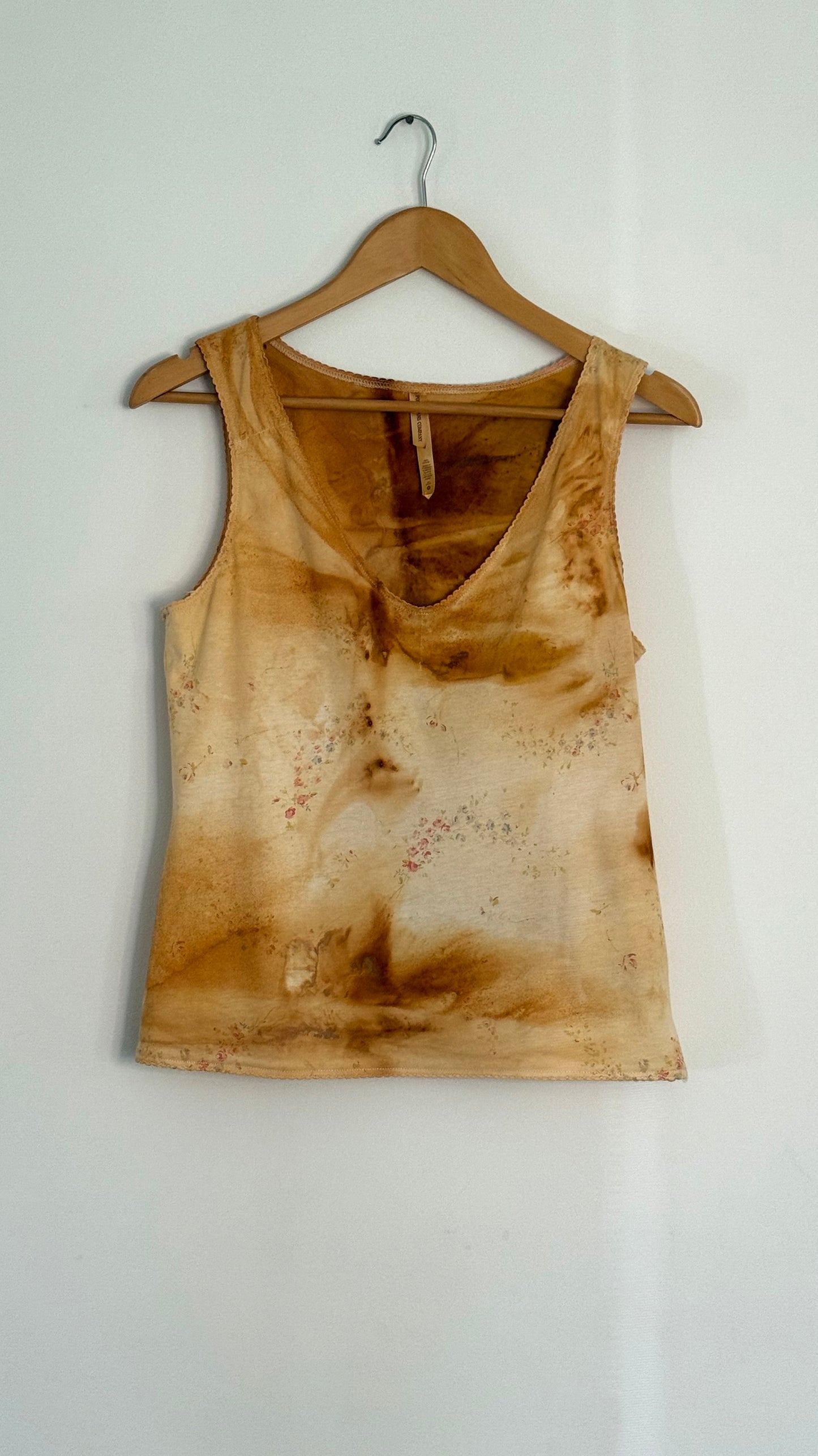 polo jeans company tank top with pink flowers