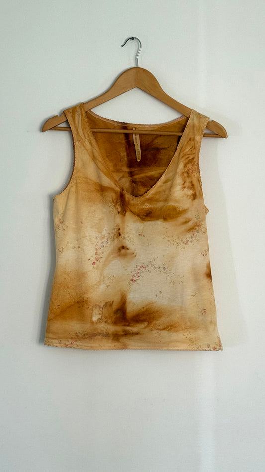 polo jeans company tank top with pink flowers
